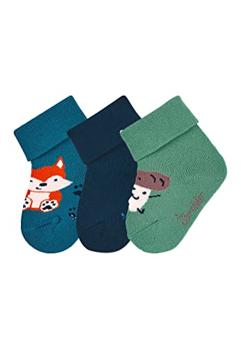 Sterntaler Skarpetki dla chłopców 3 szt. w opakowaniu lis pończochy, średni niebieski, normalny