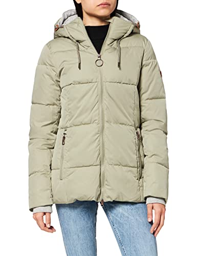 camel active Damska kurtka z kapturem z poliestru pochodzącego z recyklingu, Light Khaki, 46