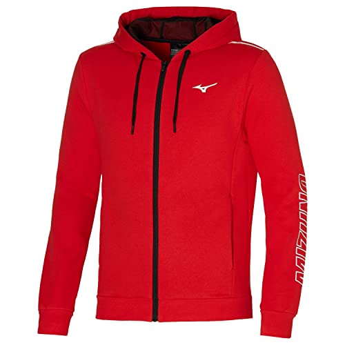 Mizuno Męska kurtka treningowa Mizuno, ognista czerwień, L