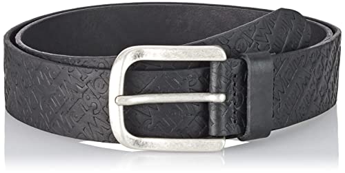 Wrangler Męski pasek z logo, czarny, 85, czarny