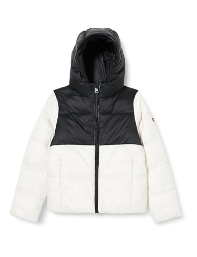 Champion Legacy Outdoor G-Light WR Colorblock Hooded Kurtka z kapturem Dziewczyny i Dziewczyny, Off White/Nero, 3-4 lat