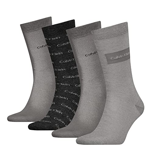 Calvin Klein Męskie skarpety na prezent (4 sztuki), Grey Combo., rozmiar uniwersalny