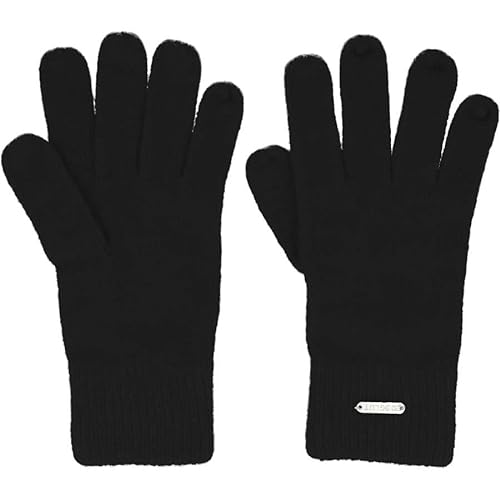 Eisglut Damskie rękawiczki zimowe Undinel Glove polarowe, czarne, S/M (obwód 17,5-19 cm), czarny, S/M (Umfang 17,5-19cm / 6,5-7,0 inch)