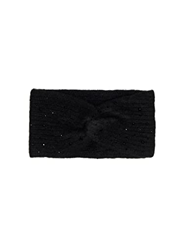 ONLY Women's ONLLUNA Life KNT opaska na głowę Acc opaska na czoło, czarna/szczegóły: DTM Rhinestone, ONE Size, Black/Szczegóły: DTM RHINESTONE, jeden rozmiar