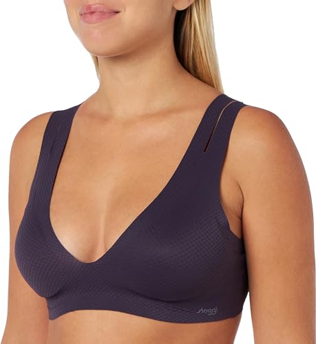 Sloggi Damskie Zero Feel Flow Bralette Top, Blueberry, S, niebieski (Blueberry), S