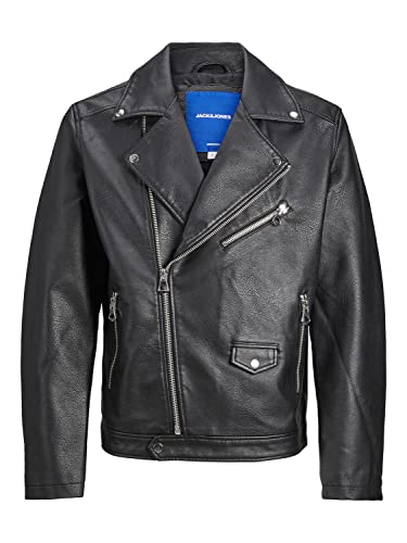 JACK & JONES Jorflores męska kurtka motocyklowa, czarny, S
