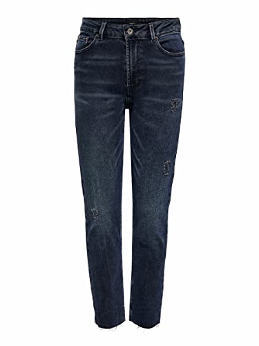 ONLY Jeansy damskie, Niebieski czarny denim, 56-58