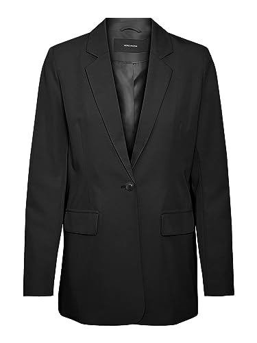 VERO MODA CURVE Vmzelda Ls Curve Noos blezer damski, czarny, 44 duże rozmiary