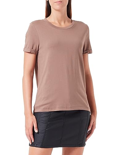 VERO MODA Vmpaula S/S Noos T-shirt damski, Brown Lentil, S