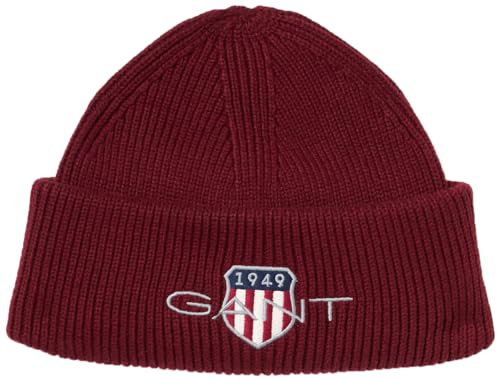 GANT Unisex Archive Shield Cotton czapka beanie, Plumped Red, jeden rozmiar