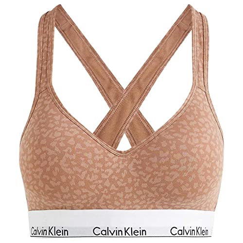 Calvin Klein Biustonosz damski, Mini zwierzęcy nadruk_drzewo sandałowe, XS