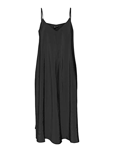 VERO MODA Damska sukienka Vmqueeny Calf Singlet Drees WVN Ga, czarny, XS