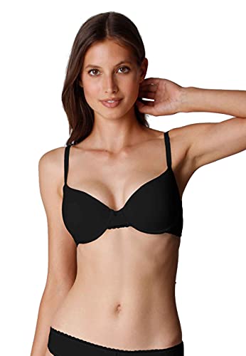 Lovable Damski biustonosz usztywniany My Bio Comfort, czarny, 36D, Czarny