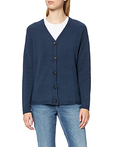 TOM TAILOR Damski Miękki kardigan 1022405, 27781 - Dark Denim Blue Melange, M