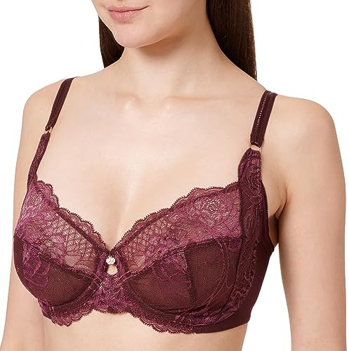 Triumph Wild Peony Florale W Stanik Kobiety, Claret, 85F