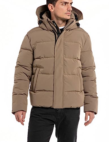 Replay Męska kurtka zimowa comfort fit, 557 EARTH, M