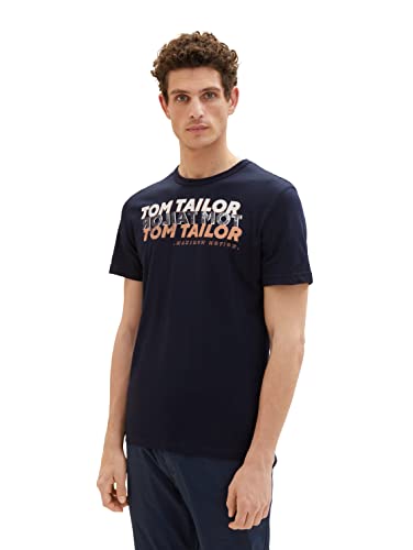 TOM TAILOR Koszulka męska 1036426, 10668-Sky Captain Blue, M, 10668 - Sky Captain Blue, M