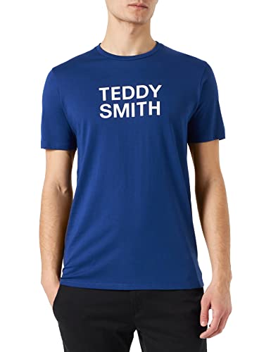 Koszulka męska z okrągłym dekoltem 100% bawełna - TICLASS Basic MC, Galaktyka Niebieski, 3XL