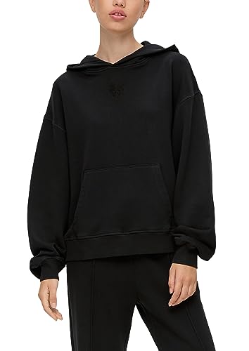 Q/S by s.Oliver Bluza damska z kapturem, czarny, M