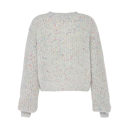 myMo Damski sweter z dzianiny Lazy Chic z okrągłym dekoltem, miętowy, rozmiar XS/S, mięta, XS