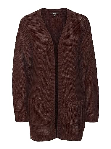 VERO MODA Damska kurtka z dzianiny VMNO LS Cardigan NOOS, Winetasting, XL