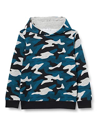 GUPPY KIDS Bluza chłopięca Zkmorry Ls SWE Wh Bru, szary melanż, 122/128 cm