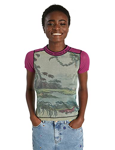 Desigual Damska koszulka Ts_Marie Stopes, biały, XL