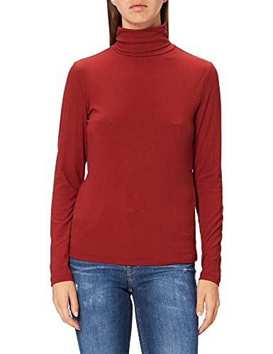 Vila Damski golf Visolitta Rib L/S Top/Su-Noos, Burnt Henna, XL