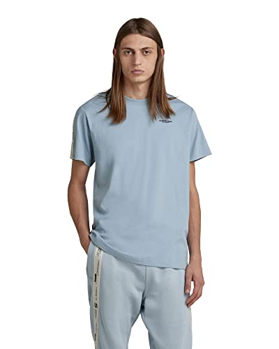 G-STAR RAW Koszulka męska z taśmą, Niebieski (Ash Blue D21550-c336-5304), L
