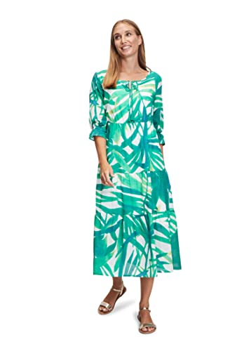 Betty Barclay Damska sukienka 1184/1097, zielona/biała, 48
