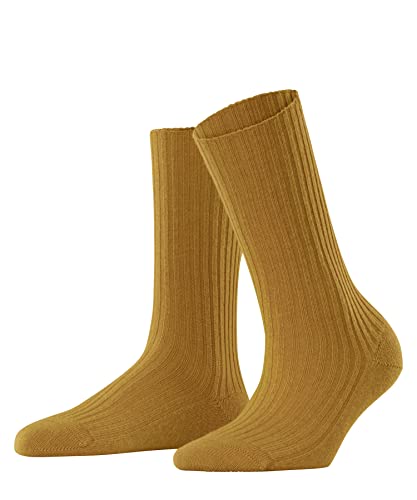 FALKE Kobiety Skarpety Cosy Wool Boot W SO Wełna jednokolorowe 1 Sztuka, Żółty (Amber 1851), 39-42