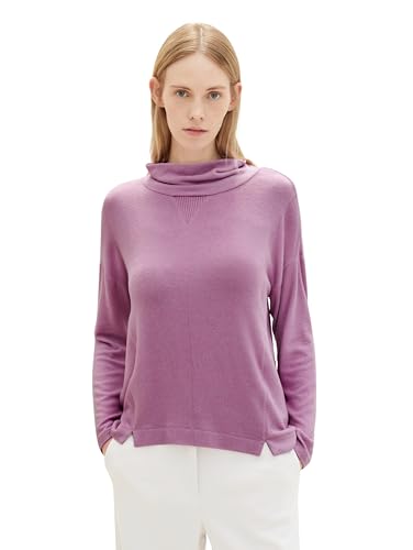 TOM TAILOR Damska koszulka z długim rękawem, 33963 - Mauvy Plum Melange, 3XL