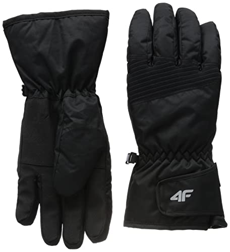 4F Męskie rękawiczki SKI Gloves REM001 Jeans Deep Black, M, Deep Black, M