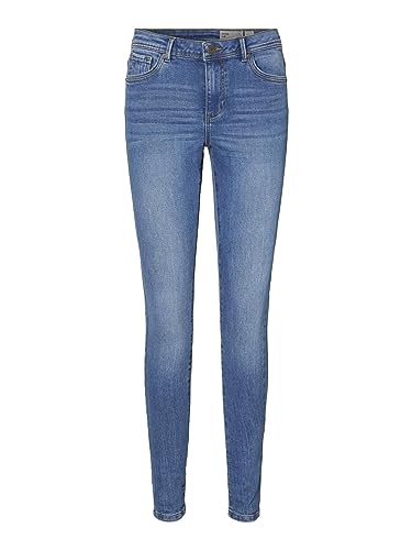VERO MODA Damskie spodnie jeansowe, niebieski (medium blue denim), (M) W / 34L