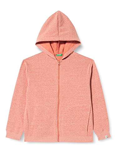 United Colors of Benetton Chłopięca bluza z kapturem z długim rękawem, ceglany czerwony 9p4, 122