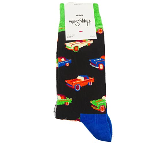 Happy Socks Skarpety samochodowe unisex, czarne, rozmiar S/M UK, Czarny, Small-Medium