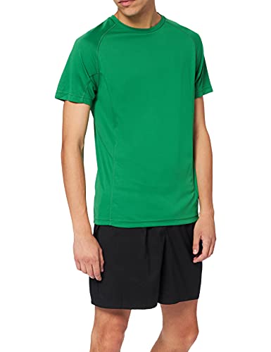 Lower East T-shirt męski, funkcyjny, oddychający, męski, na co dzień, z okrągłym dekoltem, Męskie, zielony, M