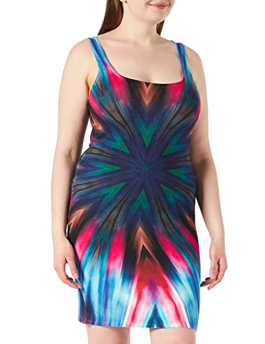 Desigual Damska kamizelka Kaleido casualowa sukienka, Czerwony, L
