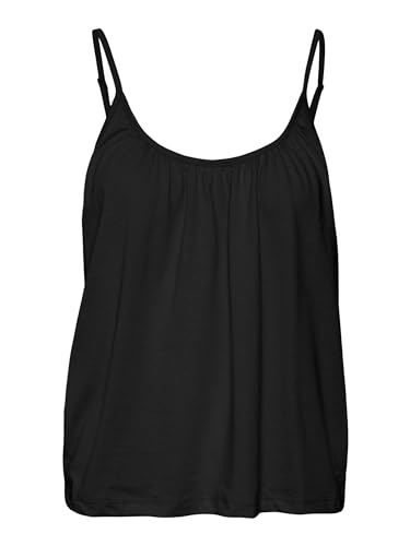 VERO MODA Women's VMLUNA Singlet NOOS Top, Black, M, czarny, M