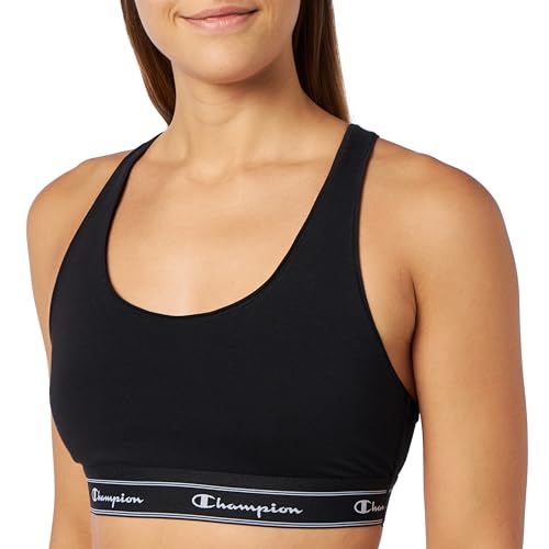 Champion Elastic Tape Script Logo Biustonosz Damski, Nero, M