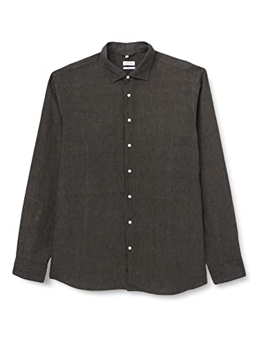 Seidensticker Męska koszula biznesowa, ciemnozielony, 38 PL