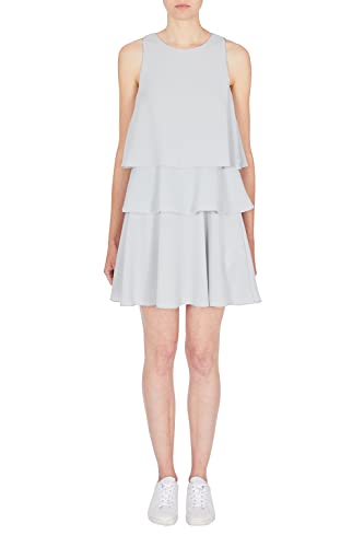 Armani Exchange Damska sukienka mini z falbanami z tyłu, szary, XS