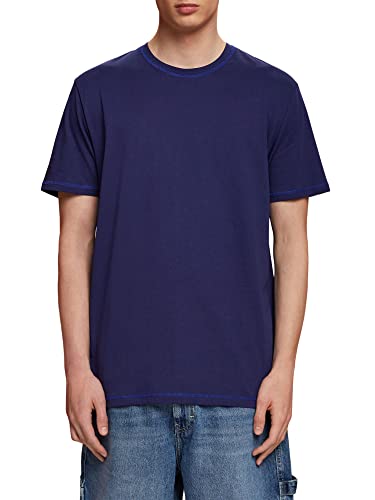 edc by ESPRIT Męski T-shirt 053CC2K302, 405/DARK Blue, S, 405 / ciemnoniebieski., S