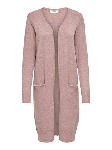 JdY Jdymarco L/S długi kardigan KNT Noos, różowy (Woodrose Woodrose), L