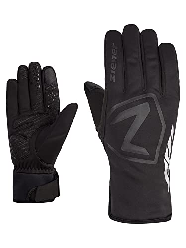 Ziener Daqua męskie rękawiczki rowerowe, zimowe, wodoszczelne, softshell, wyściełane, czarne, 9