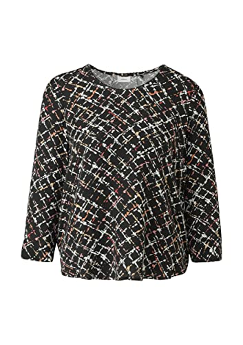 s.Oliver BLACK LABEL Bluzka damska, szara/czarna, 42
