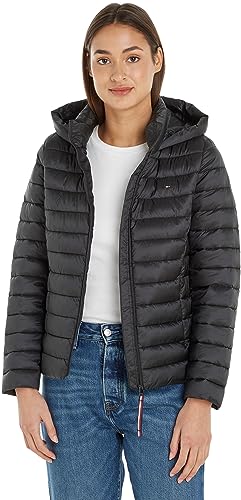 Tommy Hilfiger Damska kurtka z wyściełanym logo CL LW, czarna, M, Czarny