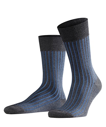 FALKE Mężczyźni Skarpety Shadow M SO Bawełna z wzorem 1 Para, Szary (Anthracite Melange 3191), 43-44