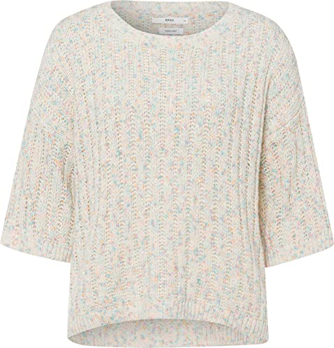 BRAX Lesley Multicolour Tape Structure sweter damski Frozen PINK, normalny
