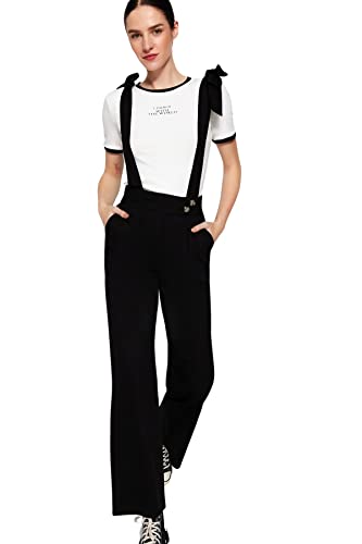 Trendyol Kombinezon damski jednokolorowy tkany, Czarny, 60